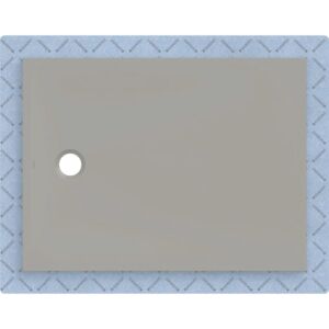 Receveur de douche Geberit CleanFloor30 551014291, affleurant au sol, avec joint d&#39;étanchéité en polaire, 90 x 120 cm, gris mat