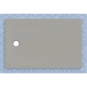 Geberit CleanFloor30 shower tray 551015291, flush with floor, with sealing fleece, 90 x 140 cm, grey / matt