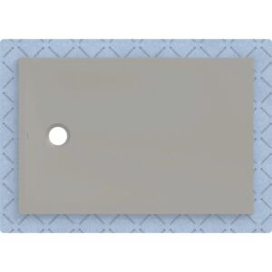 Geberit CleanFloor30 shower tray 551006291, flush with floor, with sealing fleece, 80 x 120 cm, grey / matt