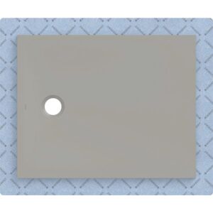 Geberit CleanFloor30 Duschfläche 551004291 bodeneben, mit Dichtvlies, 80 x 100 cm, grau / matt