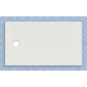 Receveur de douche Geberit CleanFloor30 551007001, affleurant au sol, avec joint d&#39;étanchéité en polaire, 80 x 140 cm, blanc mat