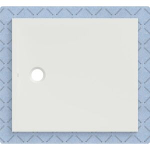 Receveur de douche Geberit CleanFloor30 551012001, affleurant au sol, avec joint d&#39;étanchéité en polaire, 90 x 100 cm, blanc mat