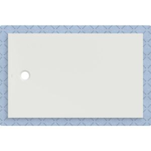 Geberit CleanFloor30 shower tray 551025001, flush with floor, with sealing fleece, 100 x 160 cm, white / matt