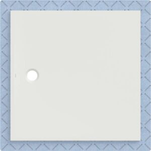Receveur de douche Geberit CleanFloor30 551026001, affleurant au sol, avec joint d&#39;étanchéité en polaire, 120 x 120 cm, blanc mat