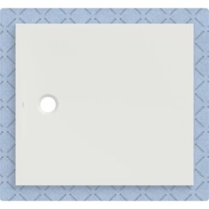 Receveur de douche Geberit CleanFloor30 551021001, affleurant au sol, avec joint d&#39;étanchéité en polaire, 100 x 110 cm, blanc mat