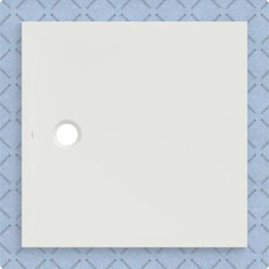Receveur de douche Geberit CleanFloor30 551020001, affleurant au sol, avec joint d&#39;étanchéité en polaire, 100 x 100 cm, blanc mat