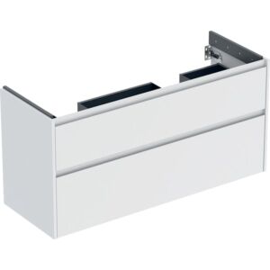 Geberit Renova Plan Unterschrank 504033001 2 Schubladen, Breite 124,5cm, Korpus/Front weiß / lackiert seidenmatt