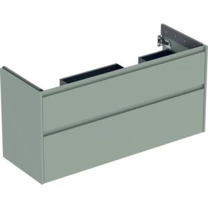 Geberit Renova Plan Unterschrank 504033IK1 2 Schubladen, Breite 124,5cm, Korpus/Front salbeigrün / lackiert seidenmatt