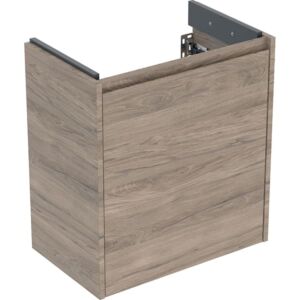 Geberit Renova Compact vanity unit 504084JR1 1 door, carcass/front walnut / melamine wood structure, width 55 cm
