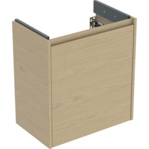 Meuble vasque Geberit Renova Compact 504084PS1, 1 porte, structure en chêne naturel/bois mélaminé, largeur 55 cm