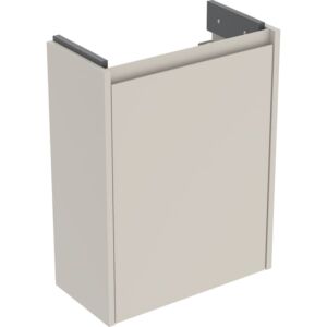 Geberit Renova Compact vanity unit 504082DB1 1 door, carcass/front sand grey / lacquered silk matt, width 45.7 cm