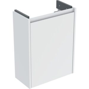 Meuble vasque Geberit Renova Compact 504082001 1 porte, structure/façade blanche/finition laquée satinée, largeur 45,7 cm