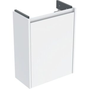 Meuble vasque Geberit Renova Compact 504082011 1 porte, structure/façade blanche/finition laquée satinée, largeur 45,7 cm