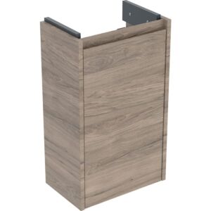 Geberit Renova Compact vanity unit 504080JR1 1 door, carcass/front walnut / melamine wood structure, width 35.8 cm
