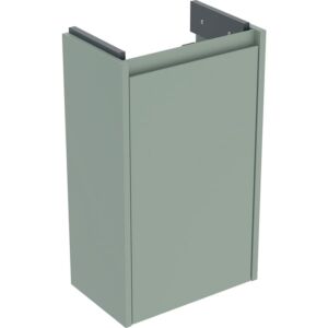 Geberit Renova Compact vanity unit 504080IK1 1 door, carcass/front sage green / lacquered silk matt, width 35.8 cm