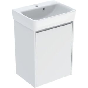 Geberit Renova Plan Handwaschbecken-Set 504035001 Waschtisch weiß, Korpus/Front weiß / lackiert seidenmatt, Breite 50 cm