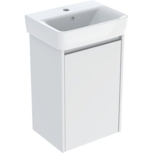 Geberit Renova Plan Handwaschbecken-Set 504034001 Waschtisch weiß, Korpus/Front weiß / lackiert seidenmatt, Breite 45 cm