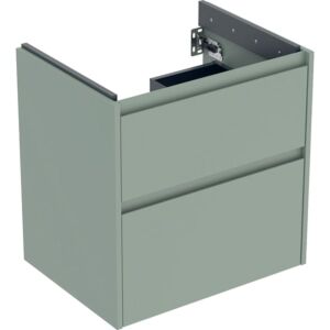 Geberit Renova Plan Waschtisch-Unterschrank 504027IK1 2 Schubladen, Korpus/Front salbeigrün / lackiert seidenmatt, Breite 59,5 cm