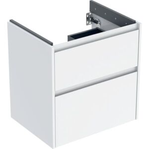 Geberit Renova Plan Waschtisch-Unterschrank 504027011 2 Schubladen, Korpus/Front weiß / lackiert seidenglanz, Breite 59,5 cm