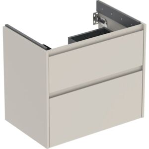 Geberit Renova Plan Waschtisch-Unterschrank 504029DB1 2 Schubladen, Korpus/Front sandgrau / lackiert seidenmatt, Breite 69,3 cm