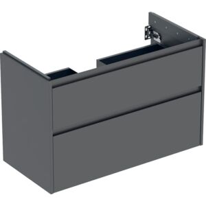 Geberit Renova Plan Waschtisch-Unterschrank 504032JK1 2 Schubladen, Korpus/Front lava / lackiert seidenmatt, Breite 94,8 cm