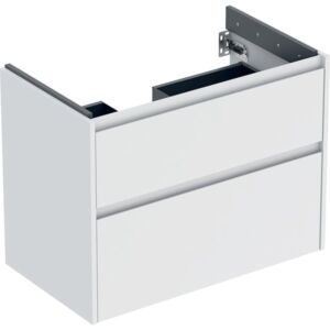 Geberit Renova Plan Waschtisch-Unterschrank 504030001 2 Schubladen, Korpus/Front weiß / lackiert seidenmatt, Breite 79,4 cm