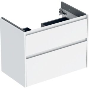 Geberit Renova Plan Waschtisch-Unterschrank 504030011 2 Schubladen, Korpus/Front weiß / lackiert seidenglanz, Breite 79,4 cm