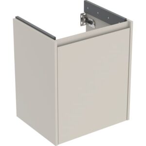 Geberit Renova Plan vanity unit 504023DB1, carcass/front sand grey / lacquered satin finish, width 50.4 cm, 1 door