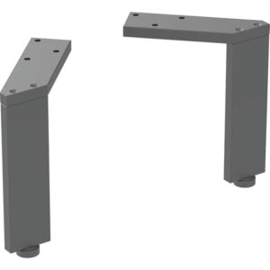 Pieds Geberit 500367161, hauteur 15 cm, noir/peint par poudrage, 2 pièces