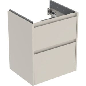 Geberit Renova Plan Waschtisch-Unterschrank 504025DB1 2 Schubladen, Korpus/Front sandgrau / lackiert seidenmatt, Breite 50,4 cm