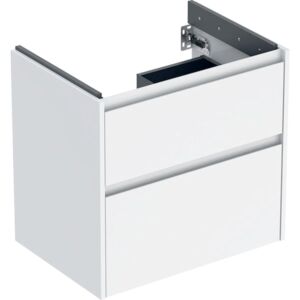 Geberit Renova Plan Waschtisch-Unterschrank 504028011 2 Schubladen, Korpus/Front weiß / lackiert seidenglanz, Breite 64,4 cm