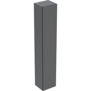 Geberit Renova Plan tall cabinet 504045JK1, 1 door, width 33cm, carcass/front lava / lacquered silk matt