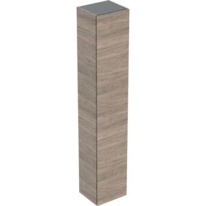 Geberit Renova Plan tall cabinet 504045JR1, 1 door, width 33cm, carcass/front walnut/melamine wood structure