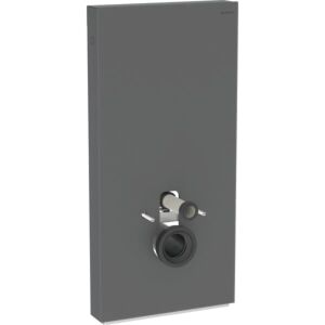 Geberit Monolith Plus Sanitärmodul 131222CD7 Front schwarz, Seitenverkleidung schwarz / Aluminium gebürstet, Bauhöhe 101cm
