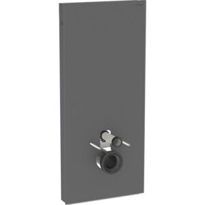 Geberit Monolith Sanitärmodul 131031CD5 Front schwarz, Seitenverkleidung schwarz / Aluminium gebürstet, 114cm
