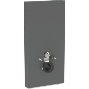 Geberit Monolith sanitary module 131022CD5, front black, side panels black / brushed aluminum, installation height 101cm