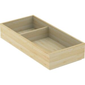 Geberit drawer insert 503201001 15.6x6.7x32.9, asymmetrical H-division, bamboo / lacquered