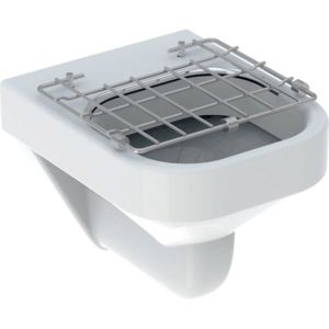 Geberit Publica wall sink 201680600 40 x 37 x 49 cm, with stainless steel folding grate, white KeraTect