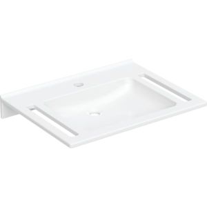 Geberit Publica washbasin 402170016 70 x 55 cm, with tap hole, without overflow, with cutouts, barrier-free, white-alpine