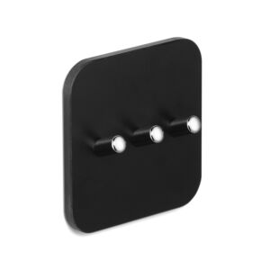 Giese crochet rail 10044-02 noir, pour Lavabos , 3 Haken