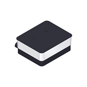 Distributeur de papier humidifié Giese WC-Uno 31771-14, en verre cristal, finition satinée, noir mat