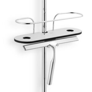 Giese basket 40602-02 including Halter and wiper, mounting on a shower rail
