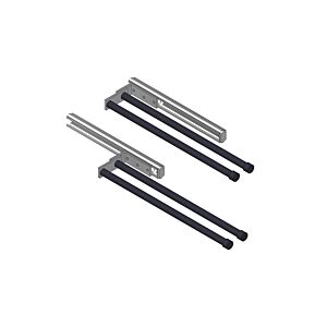 Giese towel rail 91315-14 double extendable, 380 to 560 mm, matte black