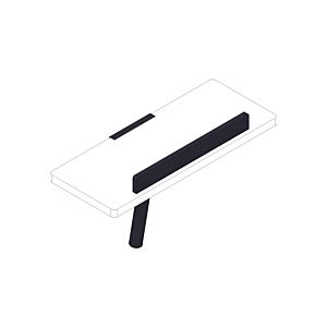 Giese Noka shower console 50820-14 with hook and squeegee, matte black, material Corian glacier white