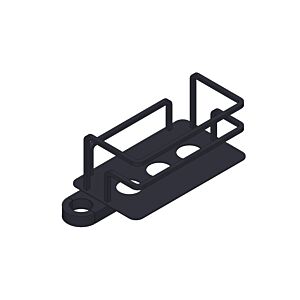 Panier de douche Giese Optisign 30784-14, fixation sur barre de douche droite, noir mat