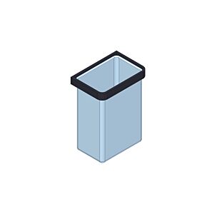 Giese guest towel basket 40520-14 with fabric insert, light blue, matte black