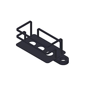 Panier de douche Giese Optisign 30786-14, fixation sur la barre de douche gauche, noir mat