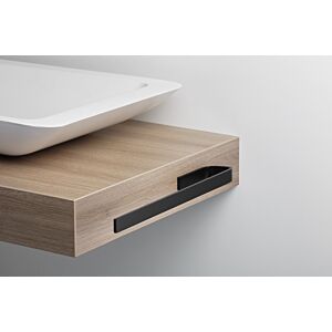 Giese double towel holder 91766-14 for bathroom furniture, 400 mm matt black