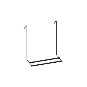 Porte-serviettes Giese 30509-14 pour douches en verre, noir mat