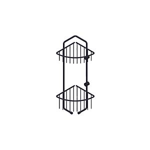 Panier de douche Giese Big-Set 30022-14, amovible sans outils, 2 crochets, 2 paniers, noir mat